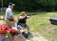 Women in the Outdoors Member at target practice